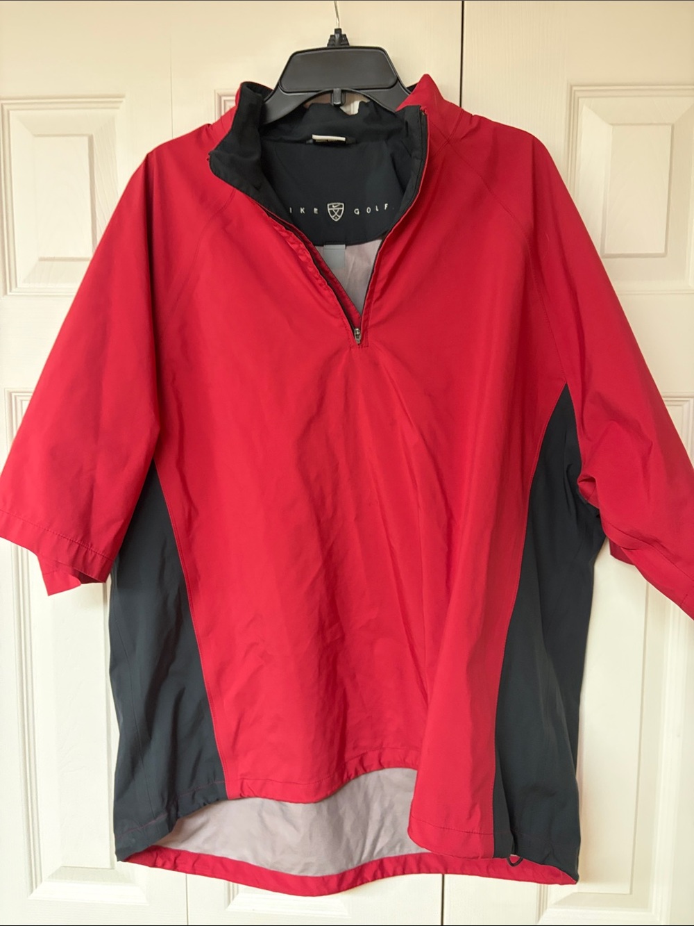 Nike Red and Black Golf Quarter-Zip Pullover